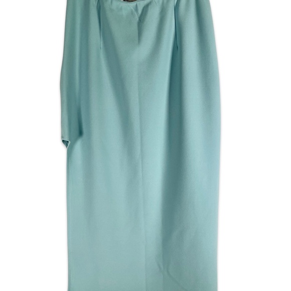 Abercrombie Elevated Slim Midi Skirt with Slit Aqua - Picture 3 of 6